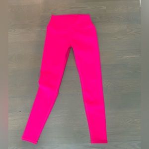 Alo leggings.  No shin.  Size small. Hot pink. Wear throughout